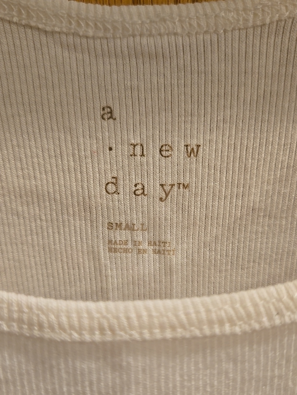 a new day White Ribbed Scoop Neck Tank Top Shirt Small New Target - Picture 6 of 14